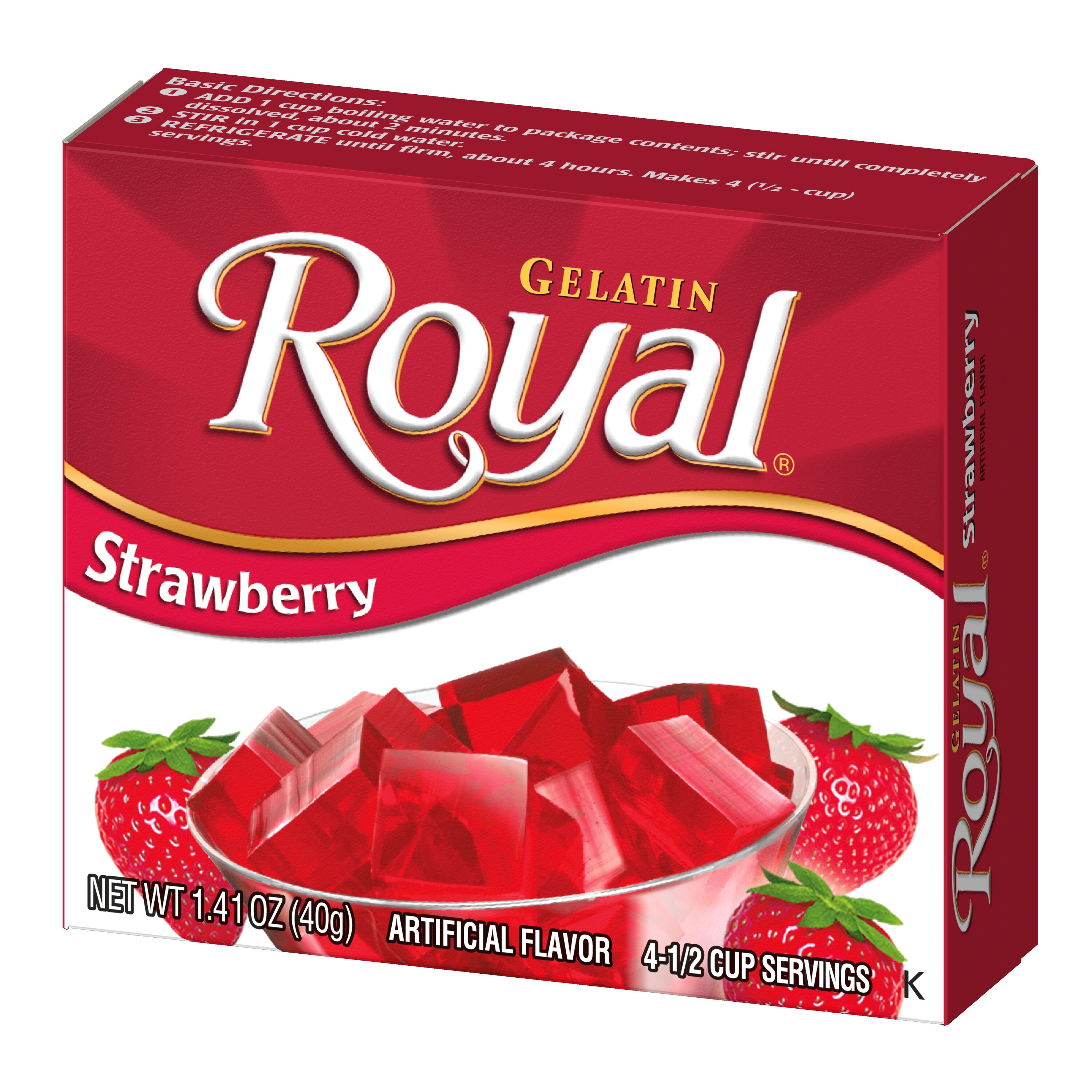 Royal Gelatin, Strawberry, 1.4 oz