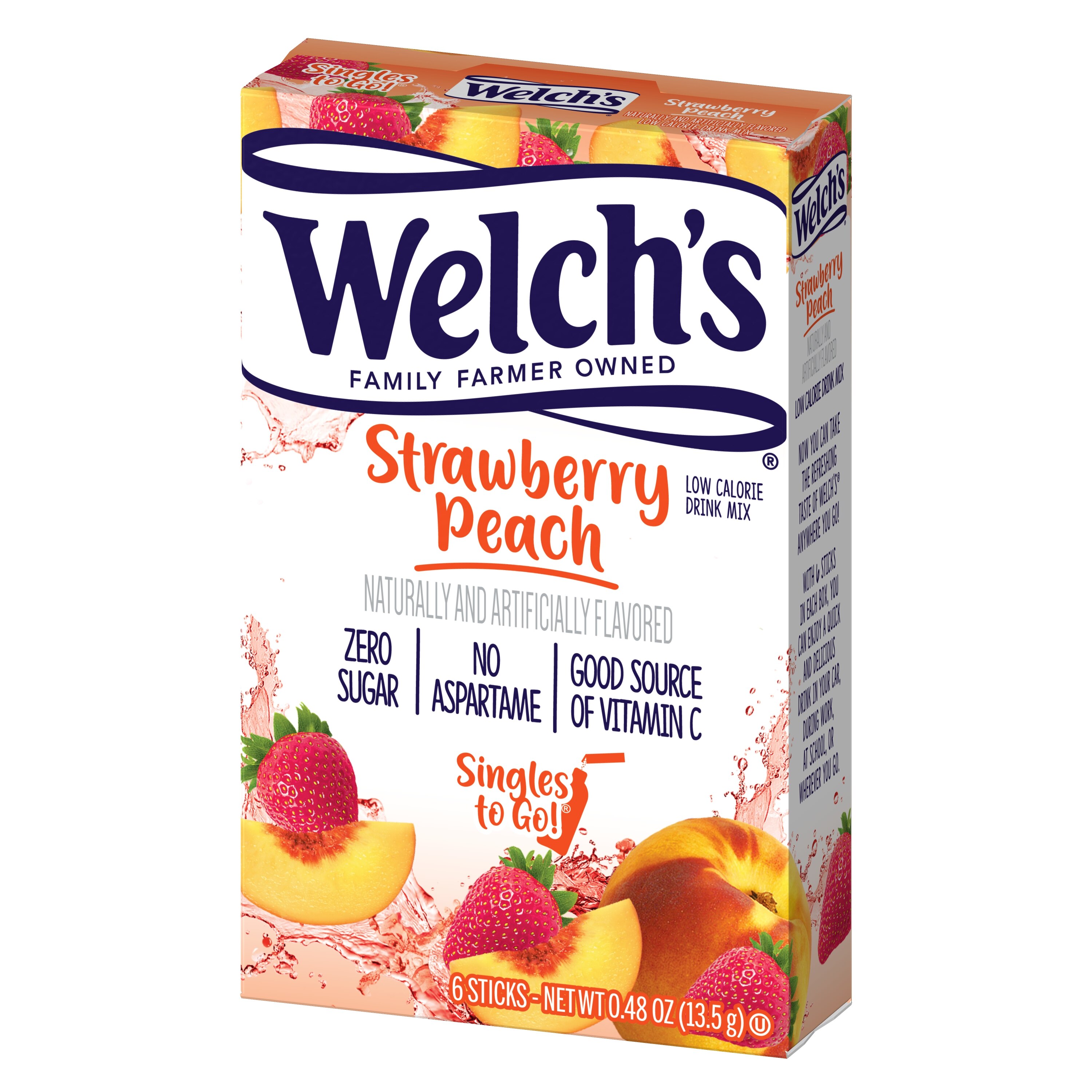 Welch's Strawberry Peach Powdered Drink Mix, 6 ct