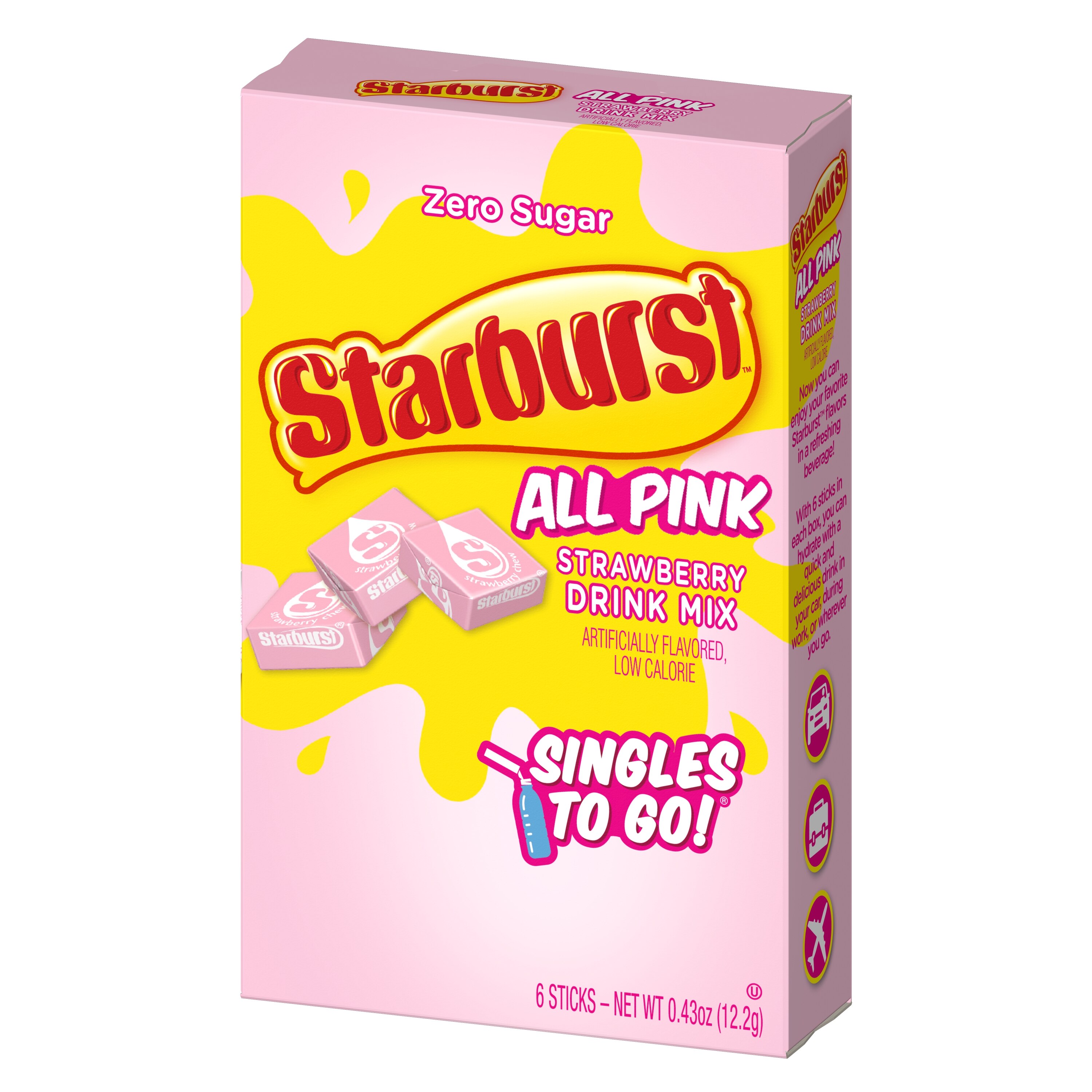 Starburst Pink/Strawberry Powdered Drink Mix, 6 ct