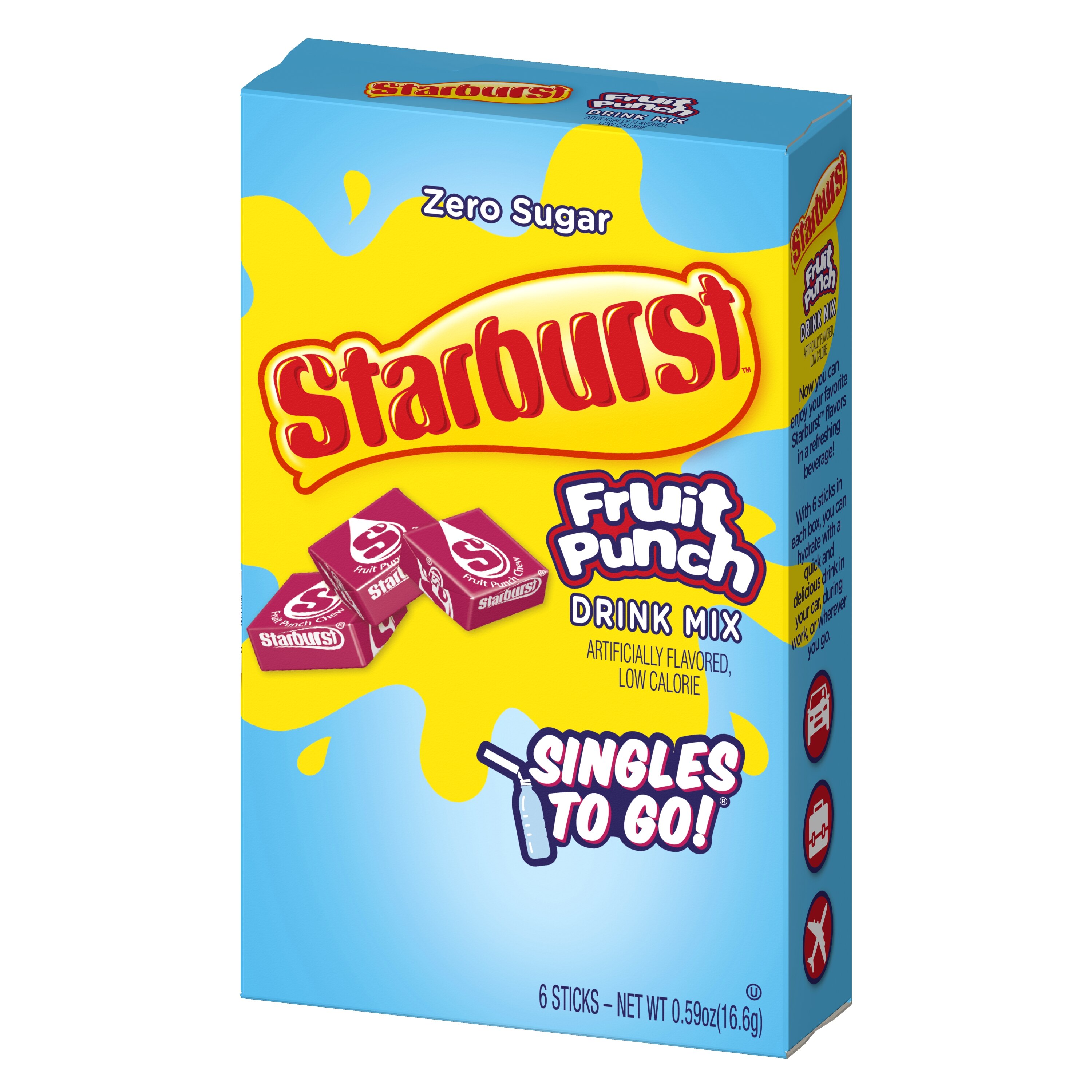Starburst Fruit Punch Powdered Drink Mix, 6 ct