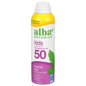 Alba Botanica Broad Spectrum Kids Sunscreen, Tropical Fruit, SPF 50