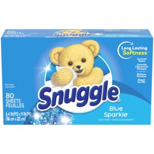 Snuggle Fabric Softener Dryer Sheets, Blue Sparkle, 80 ct