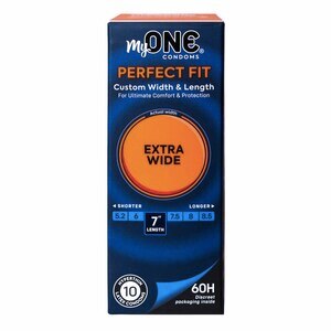 MyONE Custom Fit, EXTRA WIDE Condoms FitCode 60H, 10 CT