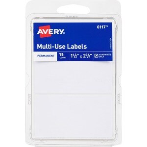 Avery All Purpose Permanent  White Labels 1-1/2 X 2-3/4-Inch