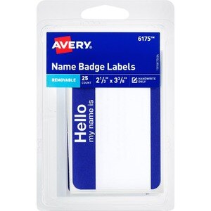 Avery Removable Name Badge Labels