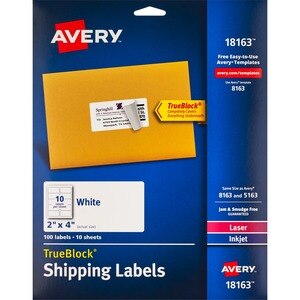 Avery Mailing Labels 2 x 4 Inch White