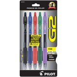 Pilot G2 Premium Refillable & Retractable Gel Pens, Fine Point, Assorted Color Inks, 5 Pack, thumbnail image 1 of 7