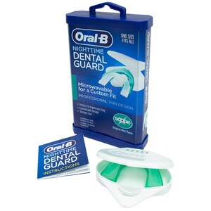 Oral-B Nighttime Dental Guard for Teeth Grinding Protection, Custom Fit, Professional Thin Design, Scope Original Mint Flavor