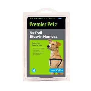 Premier Pet No Pull Step-In Harness, Black, Medium