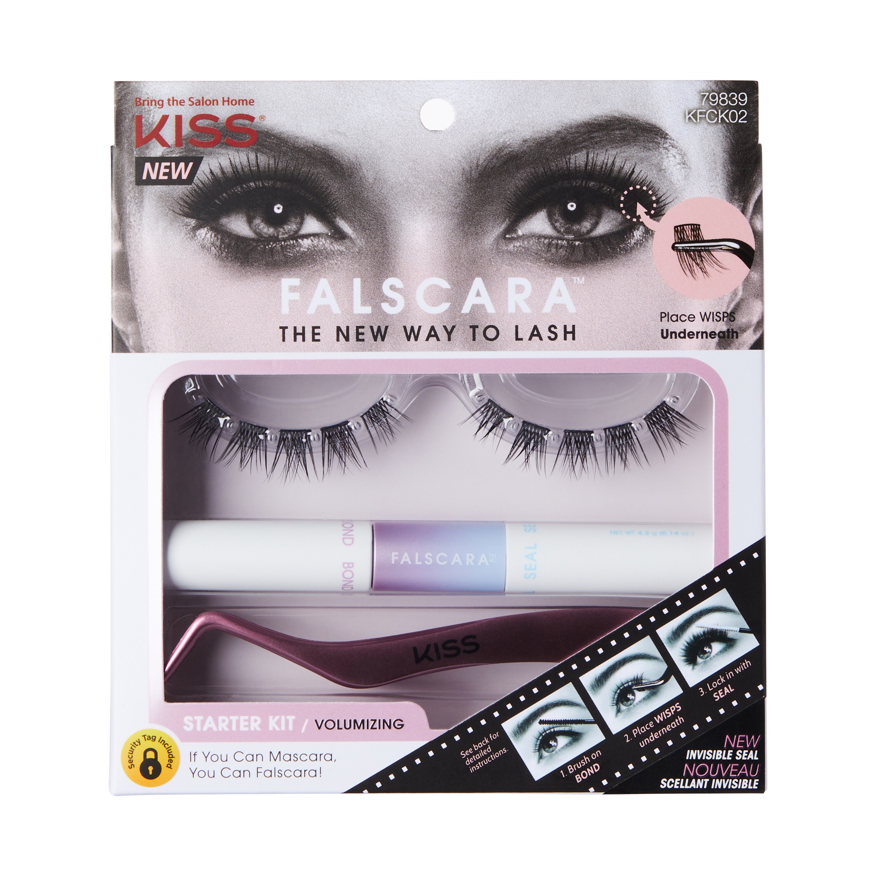 KISS Falscara Limited Edition Pride Eyelash Wisps Starter Kit, 10 Natural Wispy Wisps