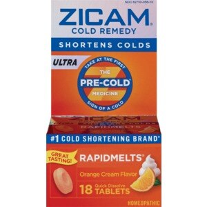 Zicam Cold Remedy Rapid Melt Tablets, Orange, 18CT