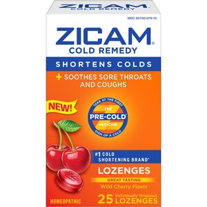 Zicam Cold Remedy Lozenge, Wild Cherry, 25 CT