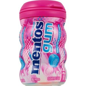 Mentos Sugarfree Gum Bubblefresh Cotton Candy, 45 ct