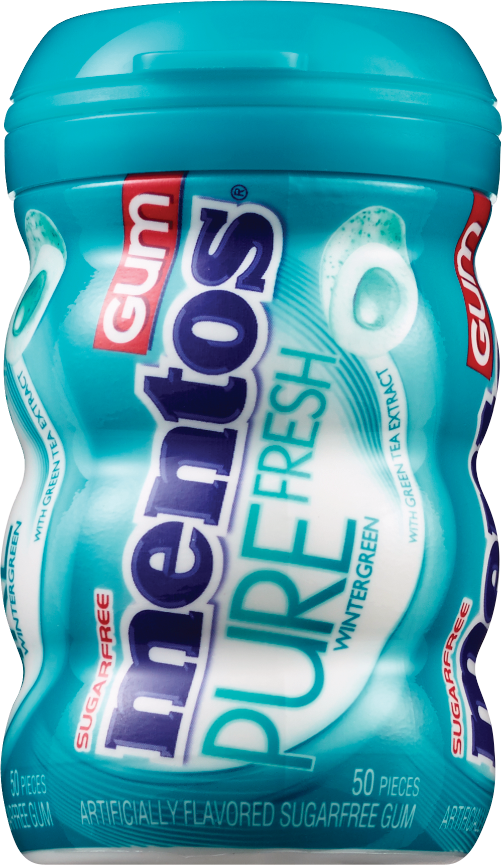 Mentos Pure Fresh SugarFree WinterGreen Gum, 50 ct