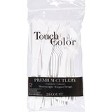 Touch of Color Premium Cutlery, White, thumbnail image 1 of 2