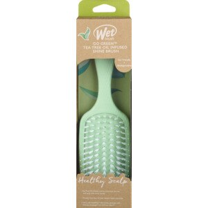 Wet Go Green Tea Tree Oil Infused Shine Brush, Assorted Colors