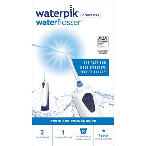 Waterpik Cordless Rechargeable Water Flosser, WP-360, White