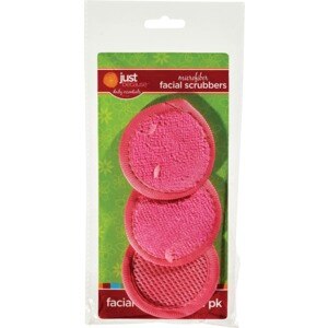 Just Because Daily Essentials Microfiber Facial Scrubbers, 3CT
