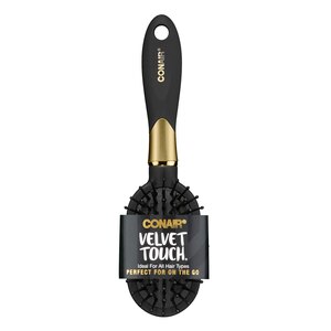 Conair Velvet Touch Mid-Size Cushion Brush, Assorted Colors