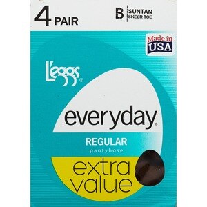 Leggs Everyday Regular Pantyhose Size B Suntan