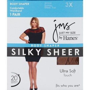 Just My Size Seasonless Tights, Black 4x