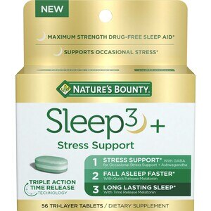 Nature's Bounty Sleep3 Stress Support Tri-Layered Tablets, 56 CT