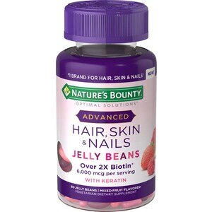 Nature's Bounty Advanced Hair, Skin & Nails Jelly Beans with Biotin, 80 CT