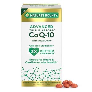 Nature's Bounty Advanced Co Q-10 Heart Health Supplement Softgels, 90 CT