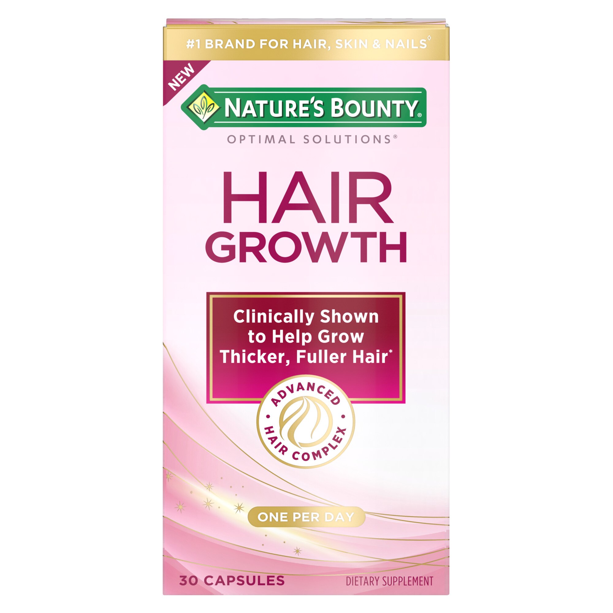 Nature's Bounty Optimal Solutions Hair Growth Supplement, 30 Capsules