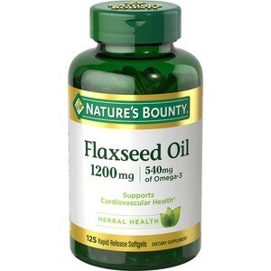 Nature's Bounty Flaxseed Oil Softgels 1200mg, 125CT