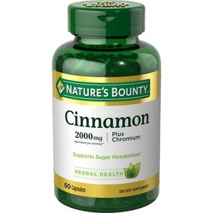 Nature's Bounty Cinnamon Plus Chromium Capsules 2000mg, 60CT