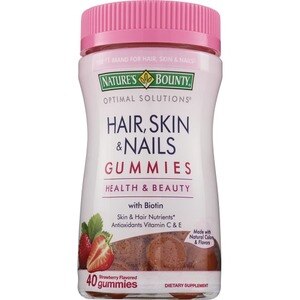 Nature's Bounty Optimal Solutions Hair, Skin & Nails Gummies, 40CT