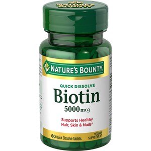 Nature's Bounty Biotin Tablets 5000mcg, 45CT