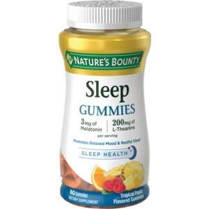Nature's Bounty Sleep Complex 3 mg Melatonin/200 mg L-Theanine Gummies, 60 CT