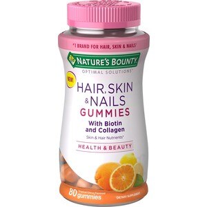 Nature's Bounty Optimal Solutions Hair, Skin & Nails with Biotin and Collagen, 80 CT