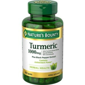 Nature's Bounty Turmeric Plus Black Pepper Extract Capsules, 1,000 mg, 60 CT