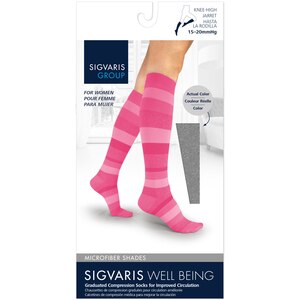 SIGVARIS Women's MICROFIBER SHADES SOCKS 143 Calf 15-20mmHg