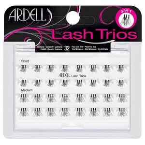 Ardell Lash Trios Eyelashes Combo Short/Medium Black, 32CT