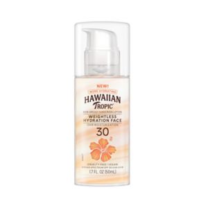 Hawaiian Tropic Silk Hydration Weightless Face Sunscreen Lotion, SPF 30