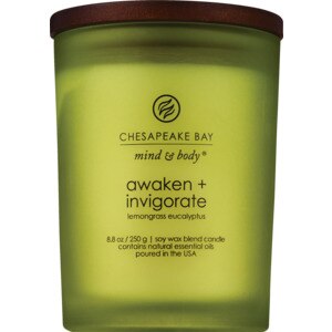 Chesapeake Bay Candle Awaken + Invigorate, Lemongrass Eucalyptus, 8.8 OZ