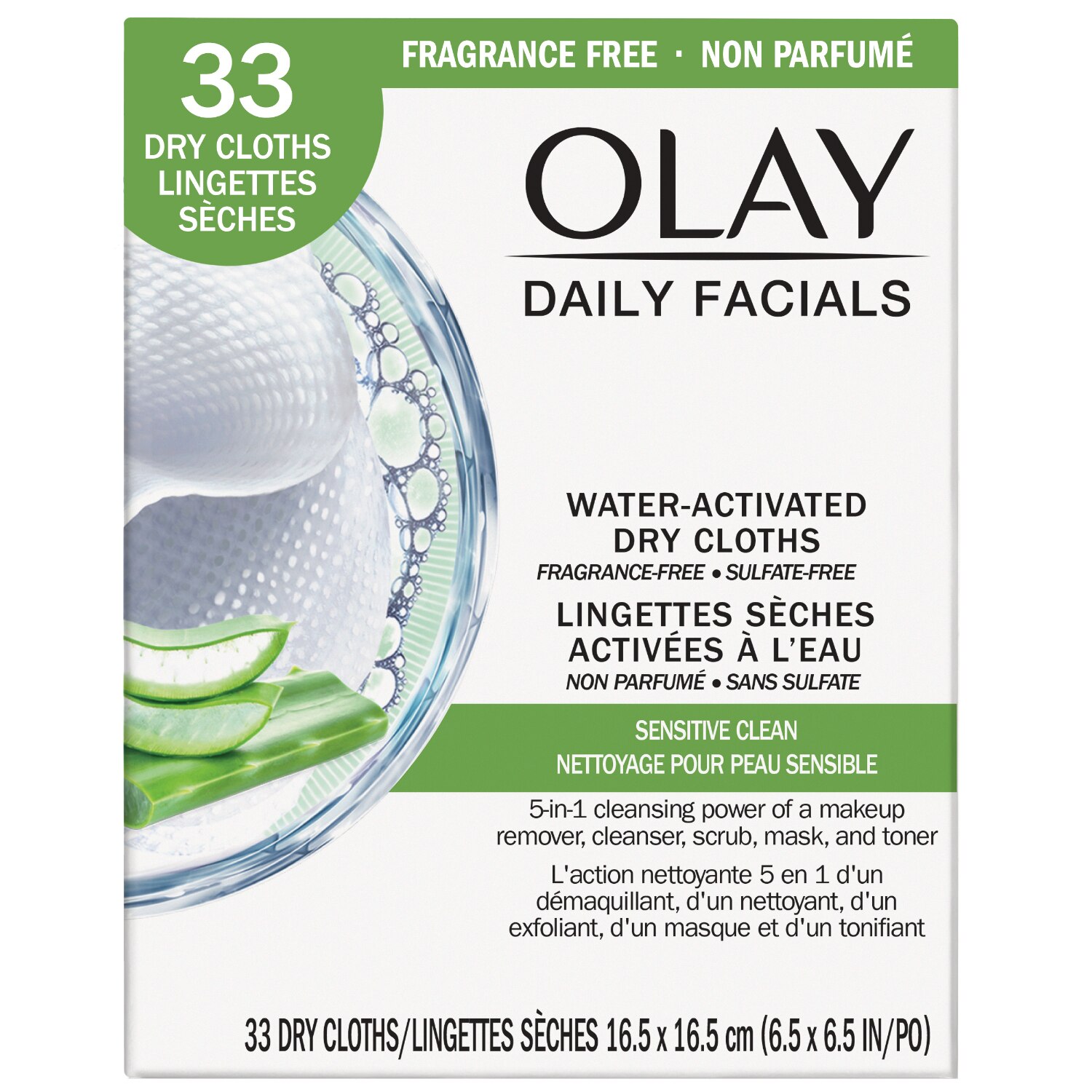 Olay Daily Facials Sensitive Cleansing Cloths, 33CT