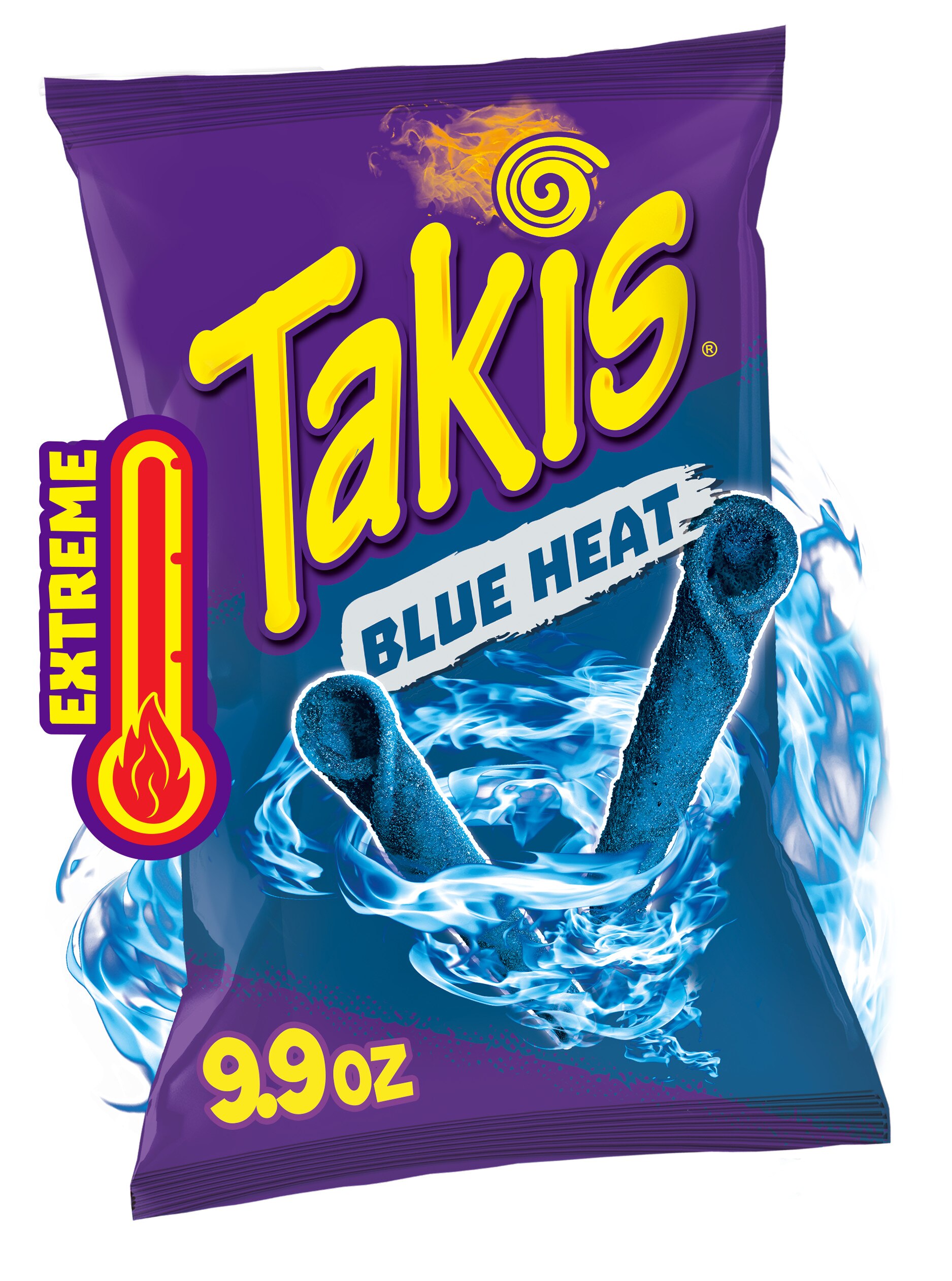 Takis Blue Heat Rolls  Hot Chili Pepper Flavored Spicy Tortilla Chips, 9.9 oz