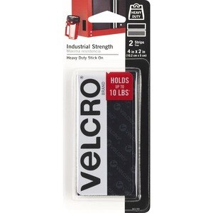 VELCRO Fastener Industrial Strength Fastners, Black, 2 ct