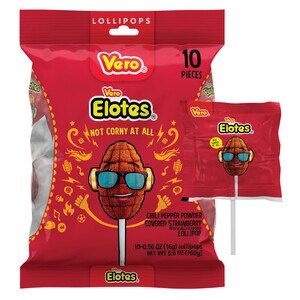 Vero Elotes Strawberry Lollipop, 5.9 OZ