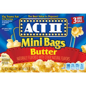 Act II Butter Flavored Popcorn Mini Bags