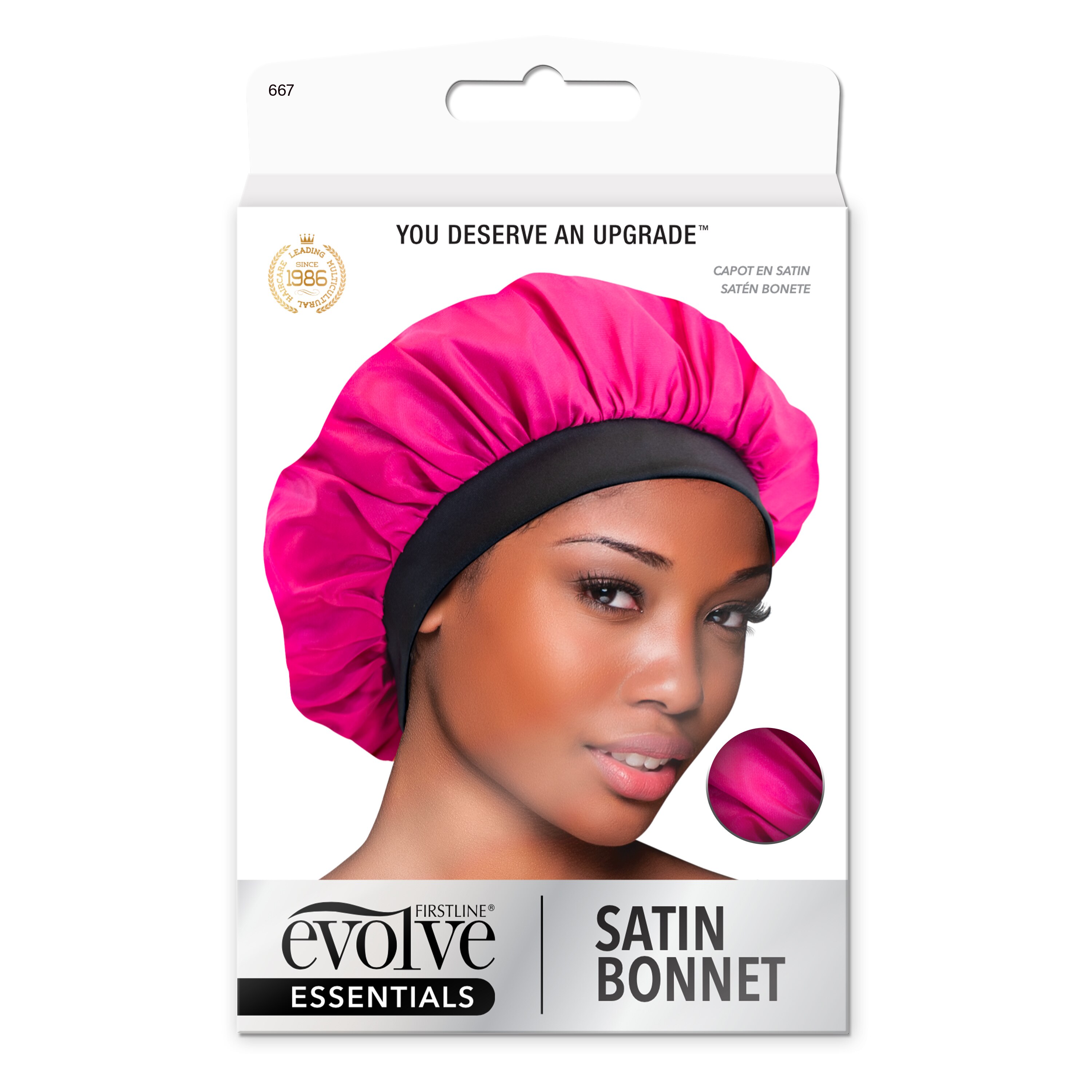 Evolve Satin Bonnet, Pink