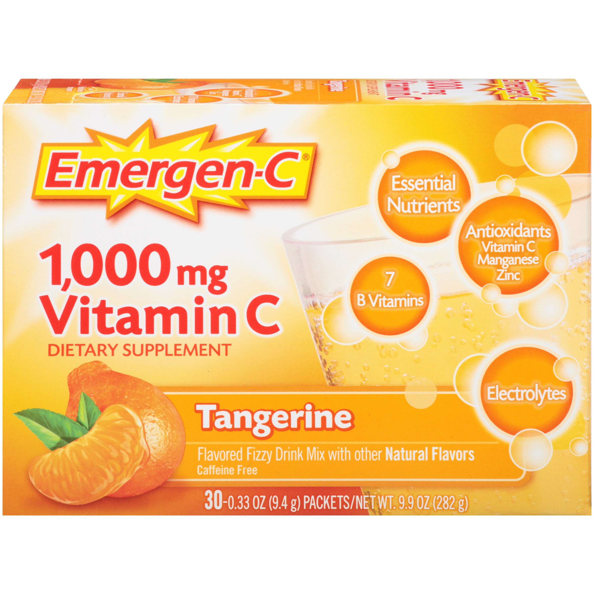 Emergen-C 1,000mg Vitamin C Tangerine Fizzy Drink Mix