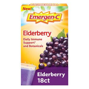 Emergen-C Elderberry Fizzy Drink Mix, 18 CT
