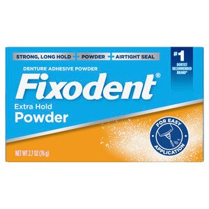 Fixodent Extra Hold Denture Adhesive Powder, 2.7 OZ