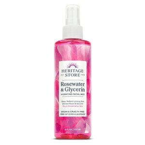 Heritage Store Rosewater & Glycerin Hydrating Facial Mist, 8 OZ